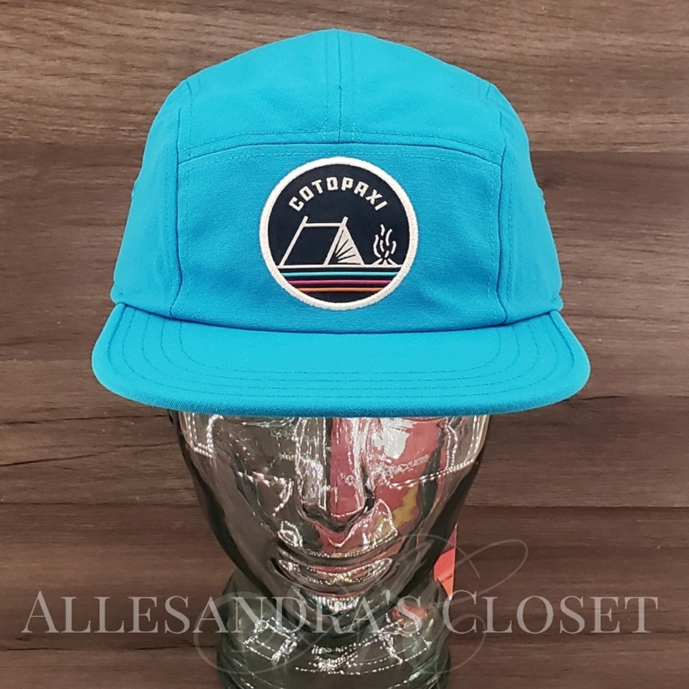 Cotopaxi Hat Cap Snap Back 5 Panel Unisex Saltwater Blue Camp Life Baseball Cap